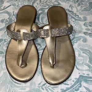 Gold diamond sandals